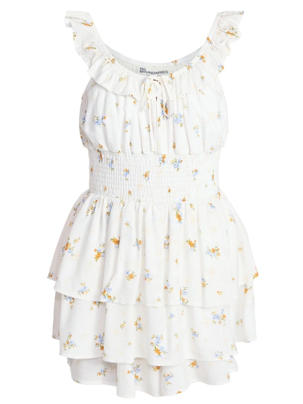No Boundaries Ruffle Smocked Waist Romper